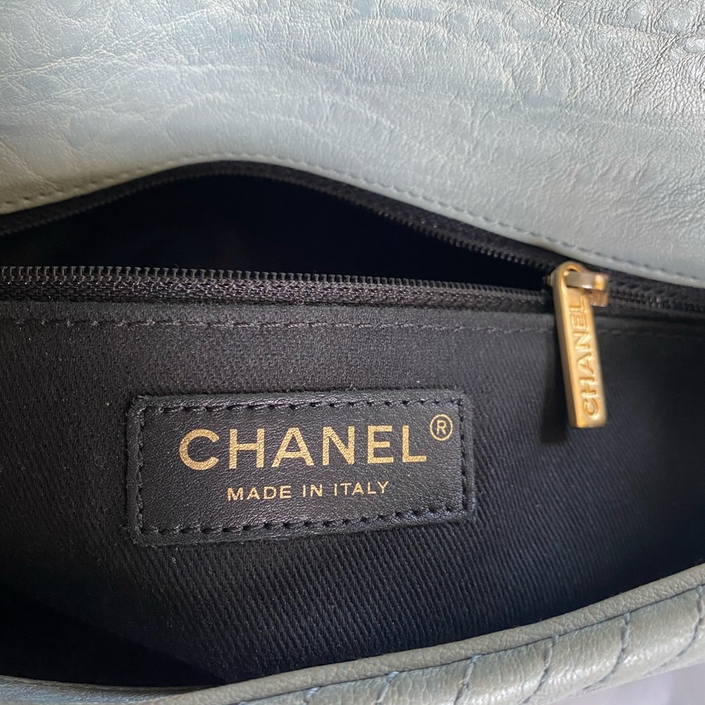Chanel Chevron Flap Bag Light Blue - Picture 6 of 11